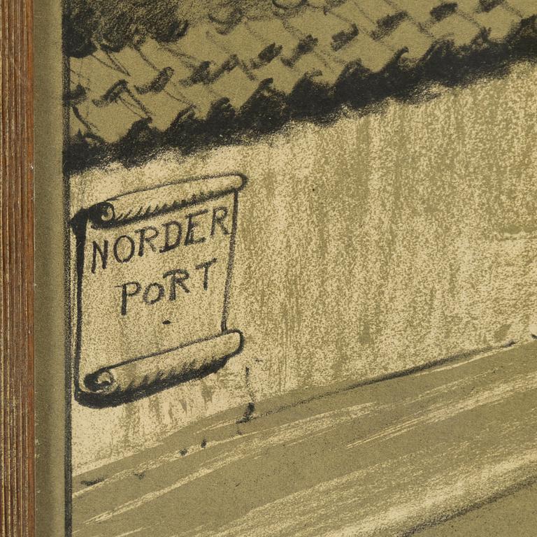 Louis Sparre, "Norderport", "Österport", "Södra muren", "Norra muren".