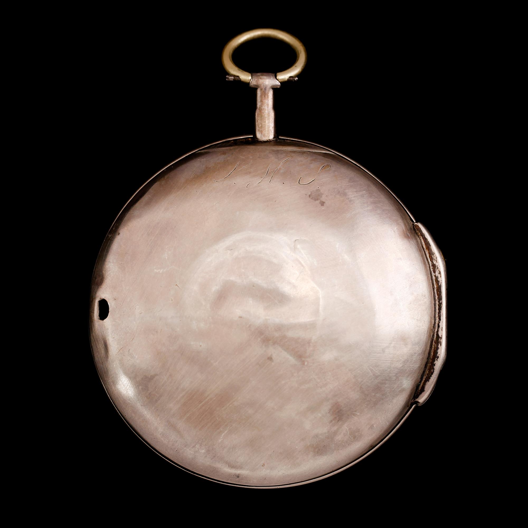 SPINDELUR, silver, John Ward, London, nr 7266, omkring år 1800.