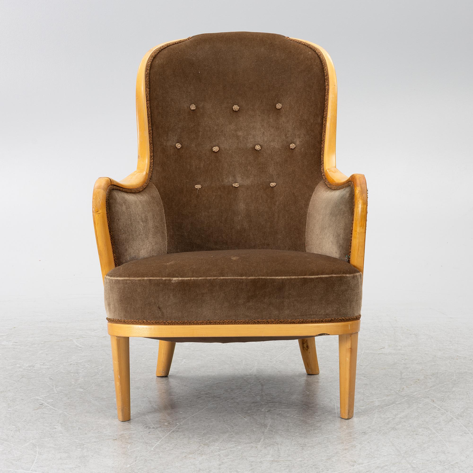 Carl Malmsten, armchair, 'Advokaten', second half of the 20th century.