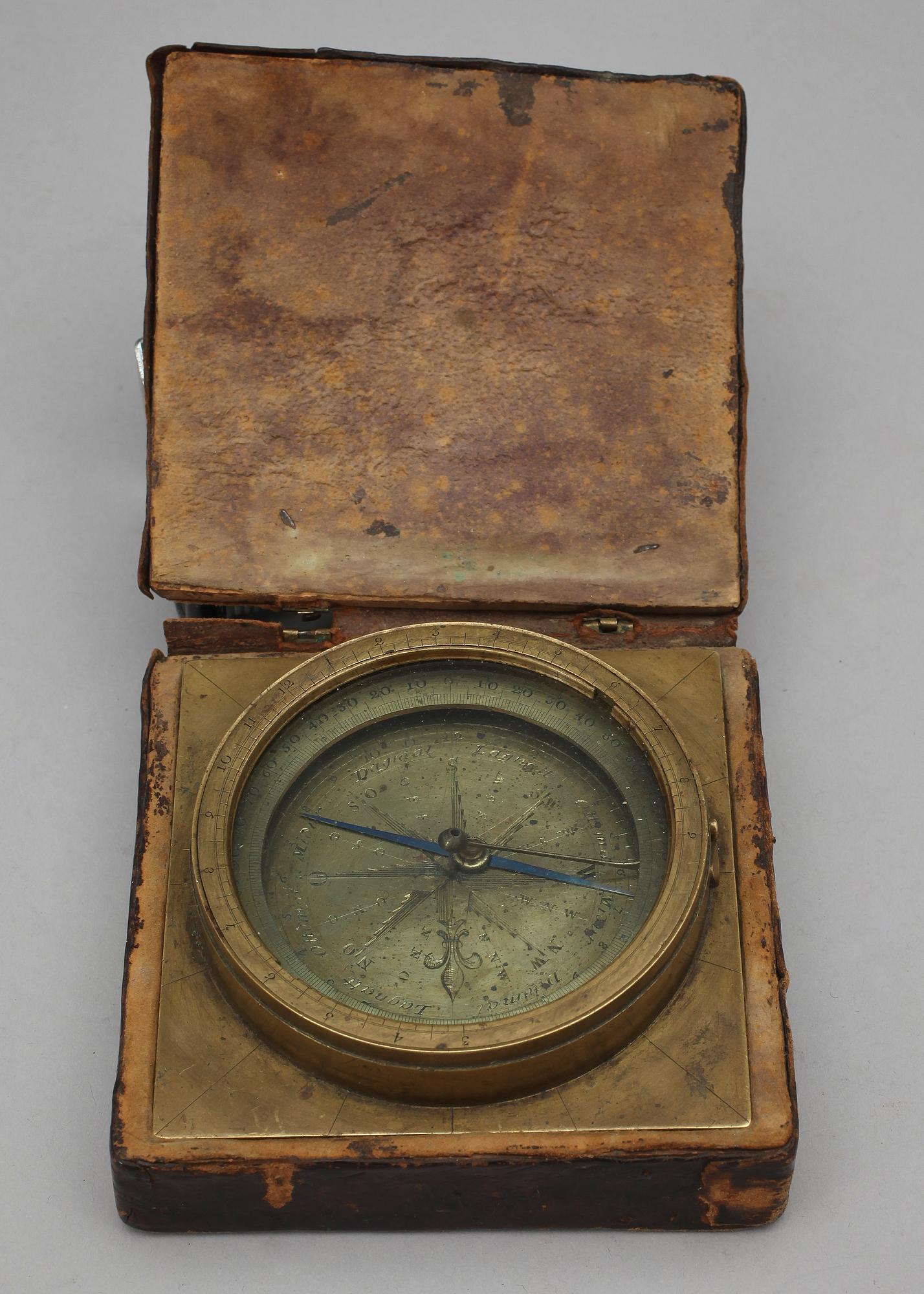 KOMPASS, mässing, 1700/1800-tal.