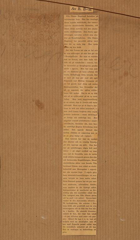 Olle Olsson-Hagalund, "Hamngatan i regnväder".