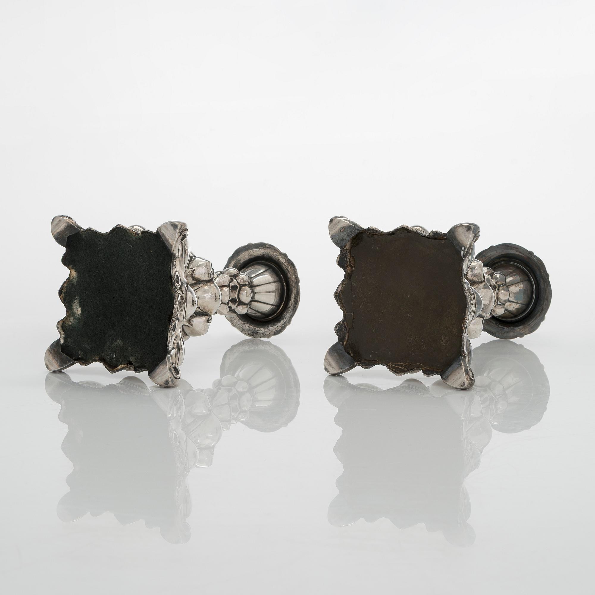 A pair of silver candelsticks, Kultakeskus, Hämeenlinna 1936.