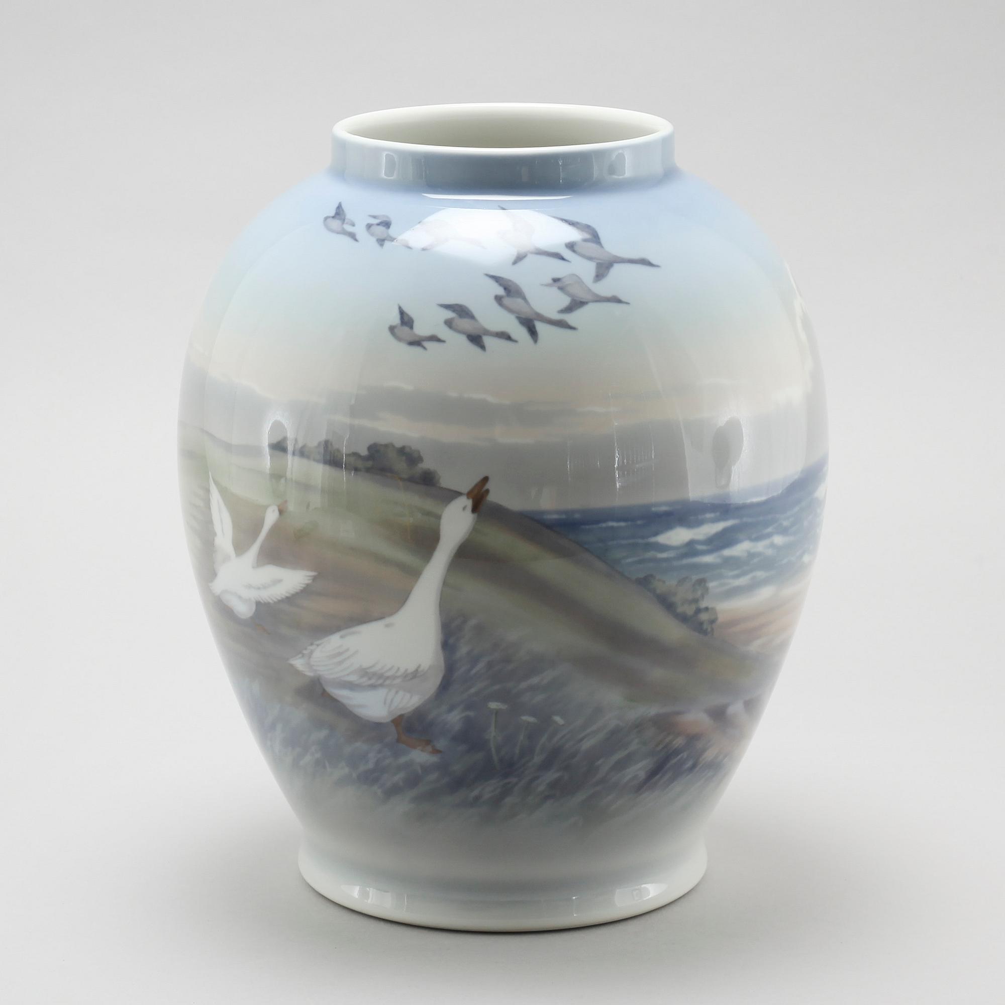 A porcelain vase from Royal Copenhagen, Denmark, second half of the 20th century.