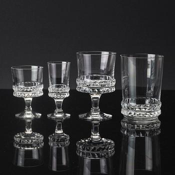 A set of 48 pcs  glass service, later part of the 20th century.