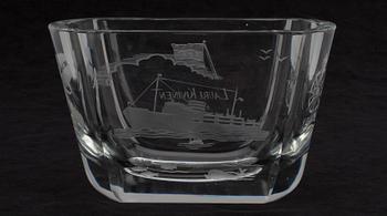 SKÅL, glas, signerad G. Hongell Karhula-Iittala. 1955.