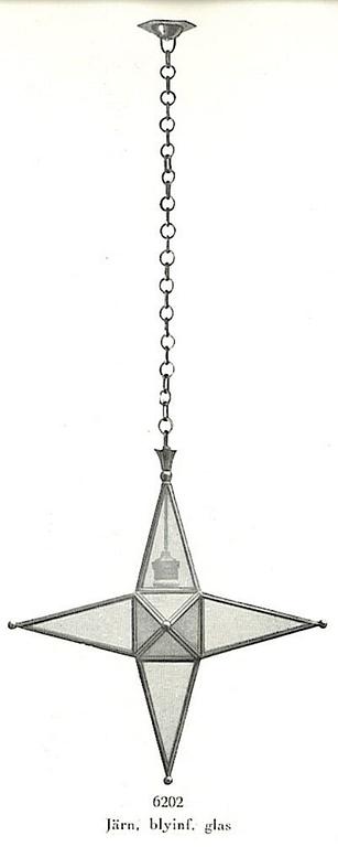 Harald Notini, taklampa, modell ”6202”, Arvid Böhlmarks Lampfabrik, Stockholm, 1920-30-tal.