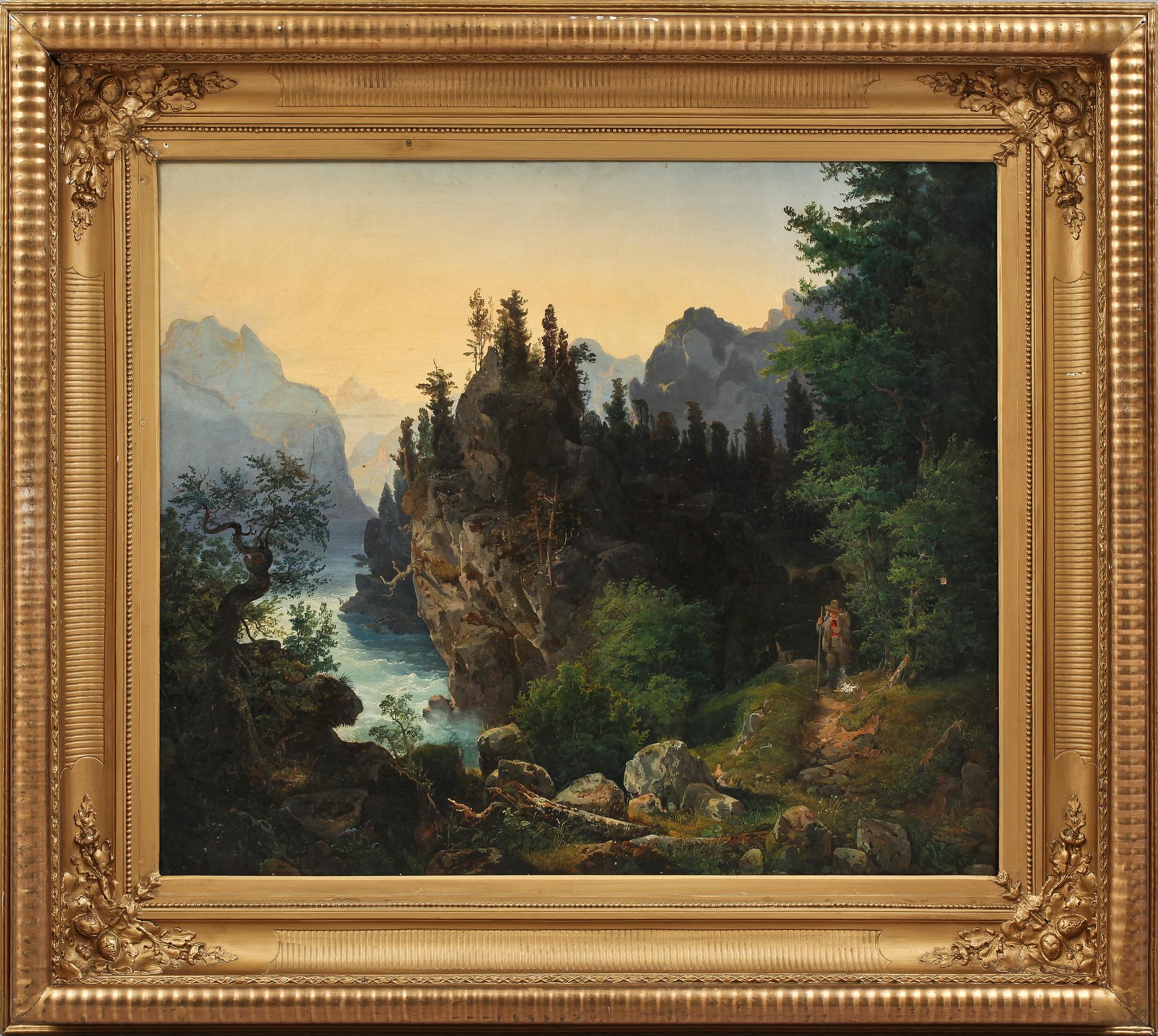 OKÄND KONSTNÄR, olja på duk, sign, 1800-talets sista kvartal.