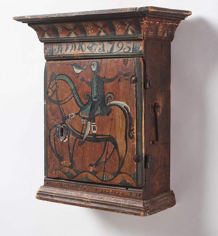 Hängskåp, Allmoge, Dalarna, daterat 1795.
