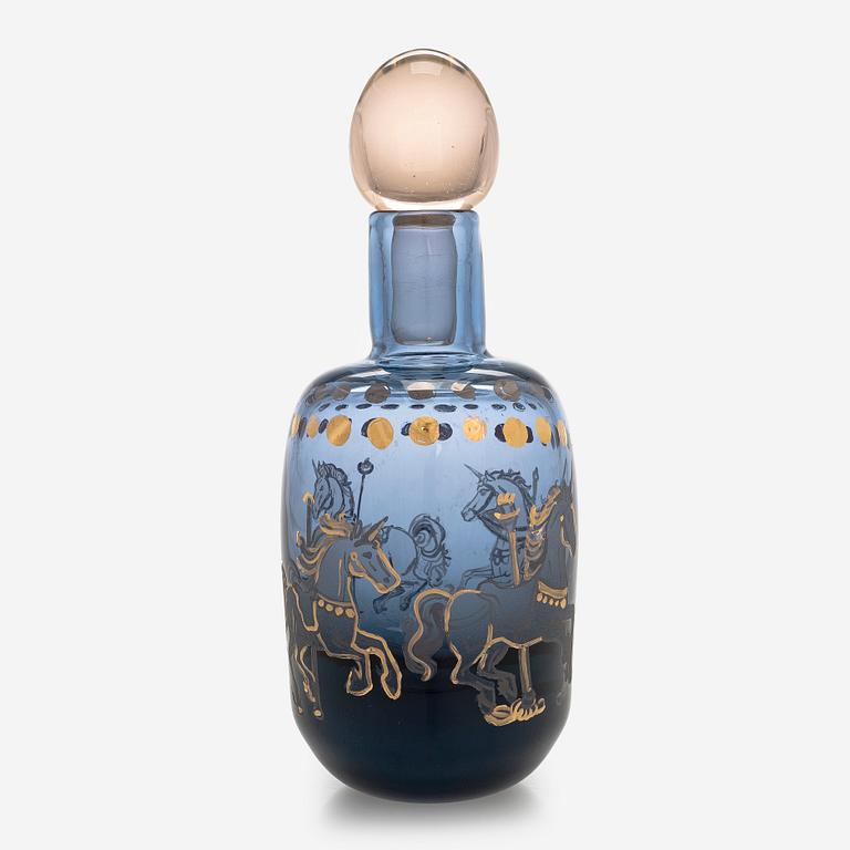 Sini Majuri, skulptur, glas, "Remember to live remember Bacchus". Signerad Sini Majuri 2024.