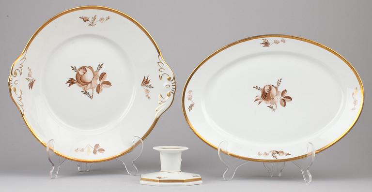 MATSERVIS, 50 delar, porslin, "Brown rose", Royal Copenhagen.