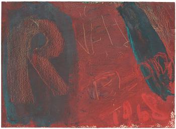 EDDIE FIGGE, oil on paper, verso signed Figge and dated 1968.