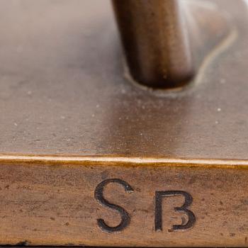 STIG BLOMBERG, skulptur, brons. Sign, Ystads brons.