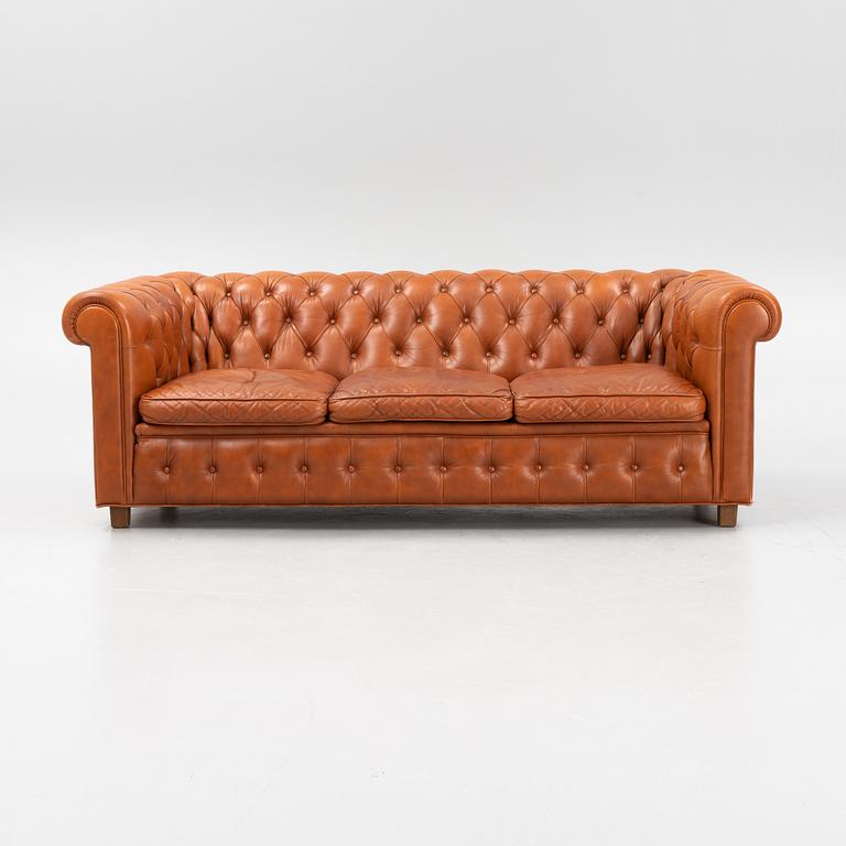 A leather upholstered sofa, Norell, later part of the 20th Century.