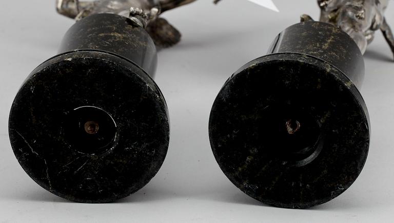 FIGURINER, vitmetall, 1800-tal.