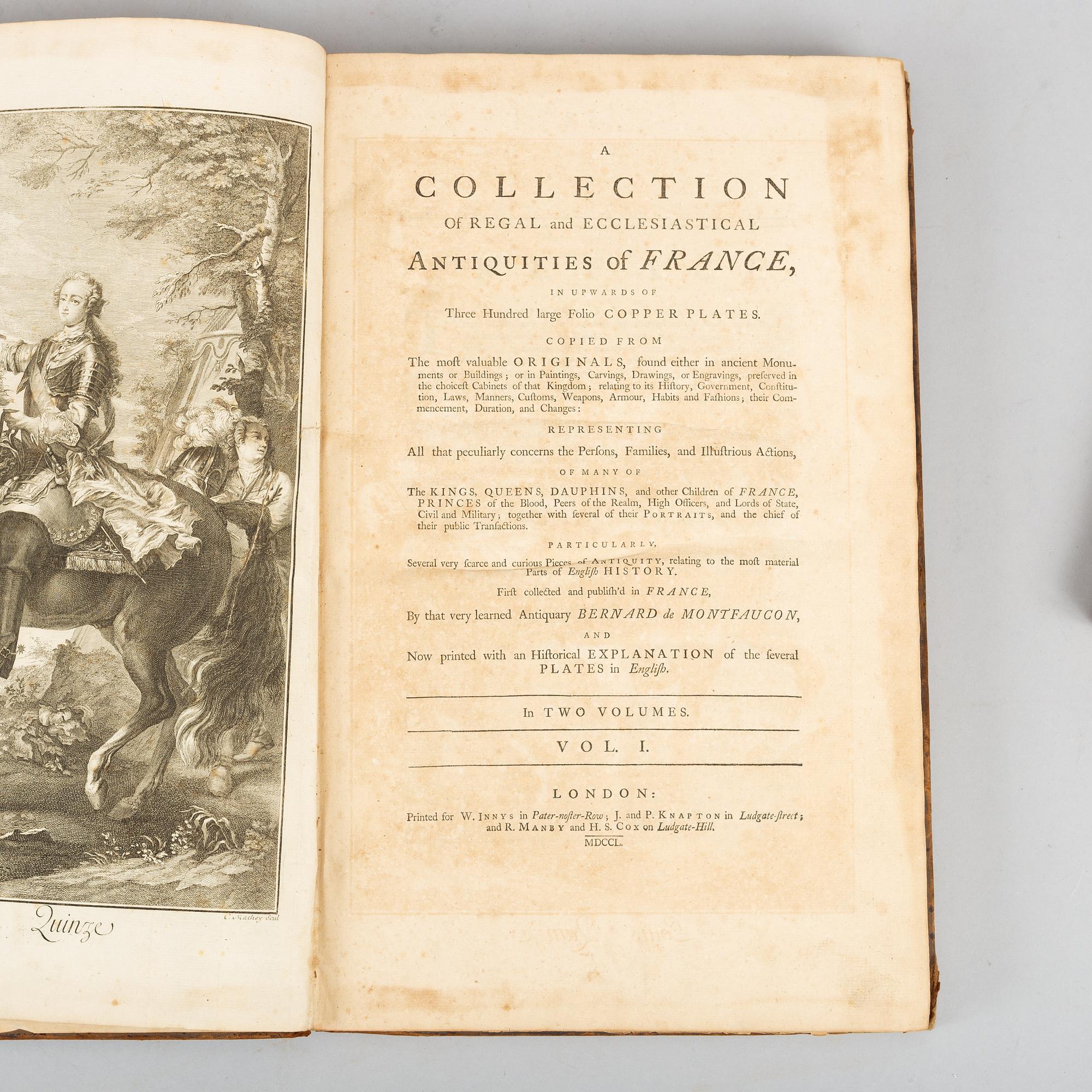Regal and Ecclesiastical Antiquities of France (2 vol).