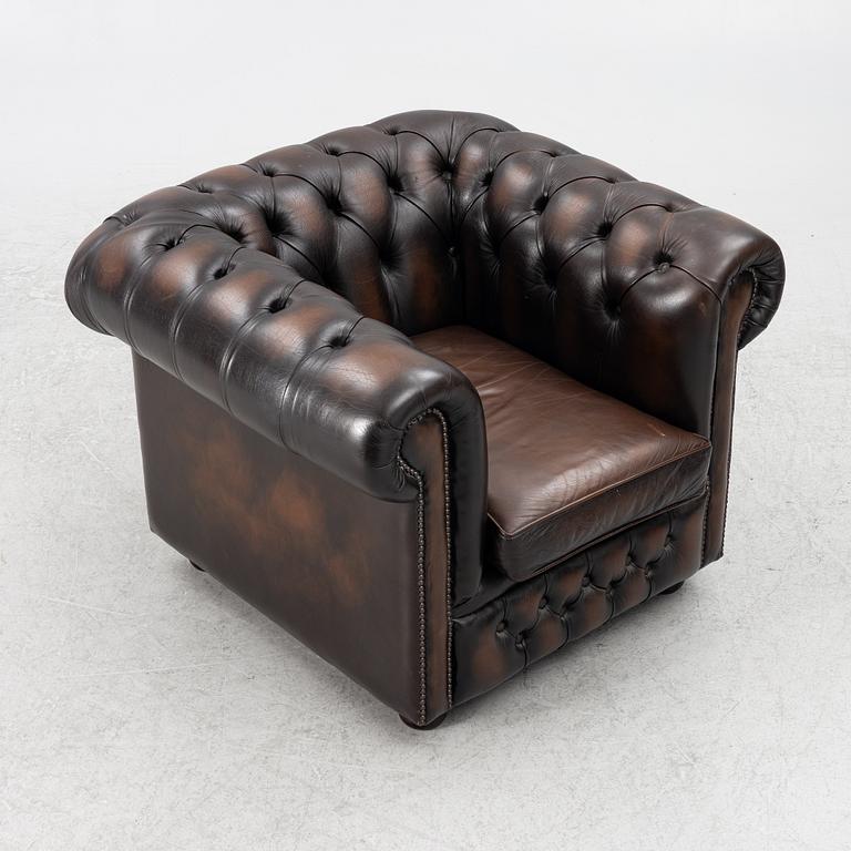 Clubfåtölj, Chesterfieldmodell, 1900-talets andra hälft.