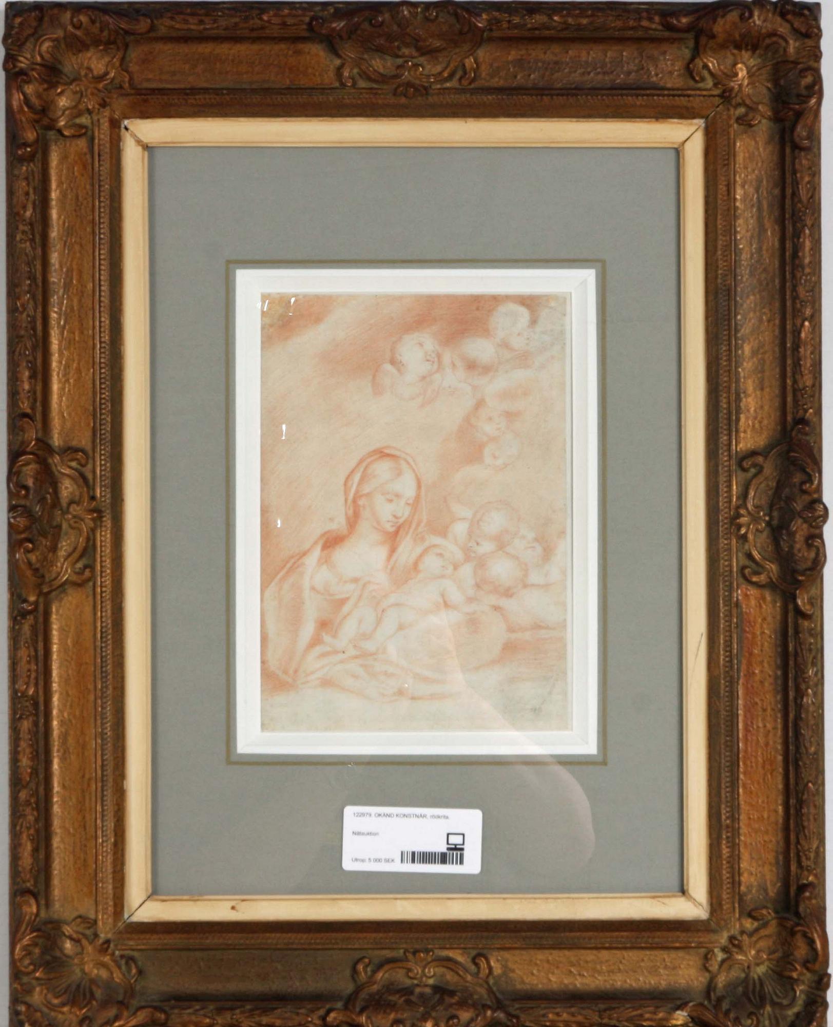 GUIDO RENI, hans efterföljd, rödkrita.