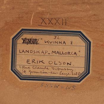 Erik Olson, "Kvinna I - landskap Mallorca" (Woman I - landscape Mallorca).