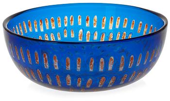 741. A Sven Palmqvist Ravenna glass bowl, Orrefors 1975.