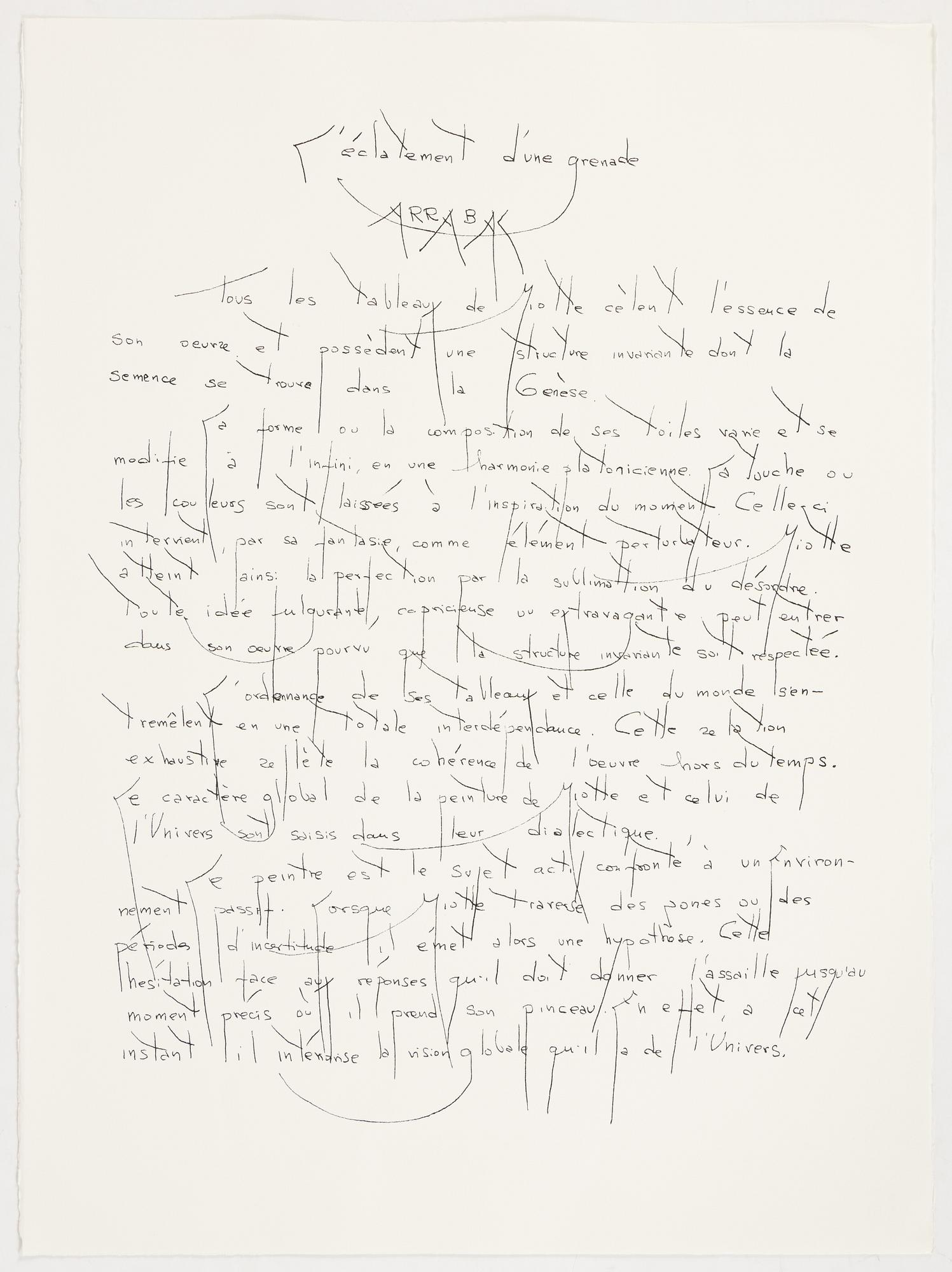 Jean Miotte, mapp med 4 färgetsningar, signerade 73/99. Omslaget är blandteknik och collage.