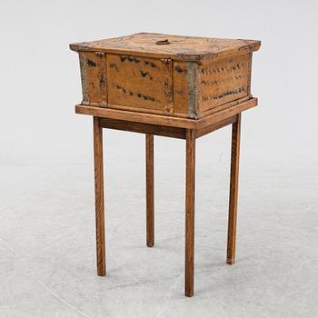 Skrin, nattkista, allmoge, 1800-tal.