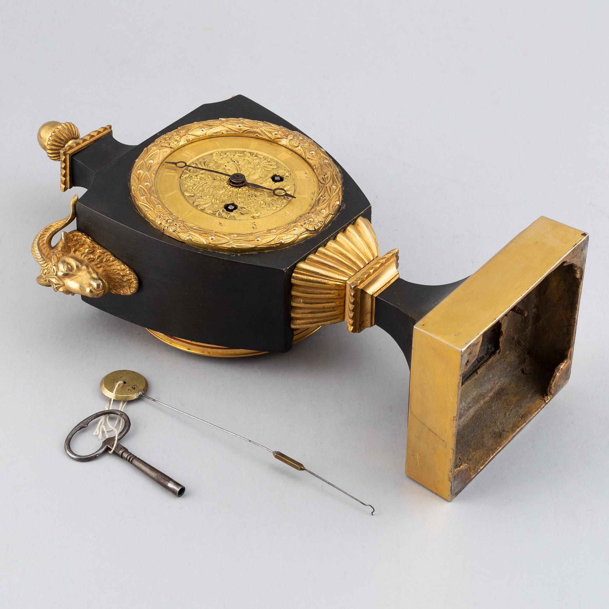 A french Empire table clock, first half of the 19th century.