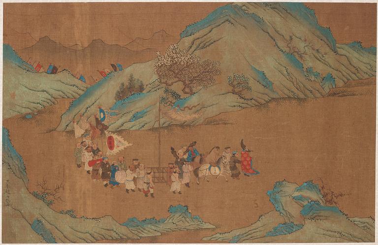 A Chinese album with paintings of Envoys Presenting Tribute  职贡图(Zhigong tu), probably 17thCentury, after an old master.