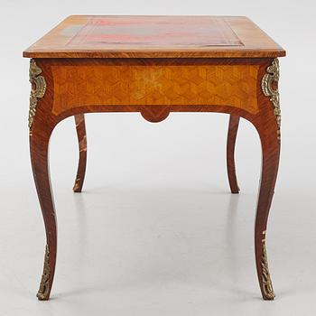 A Louis XV-style bureau plat desk, early 20th century.