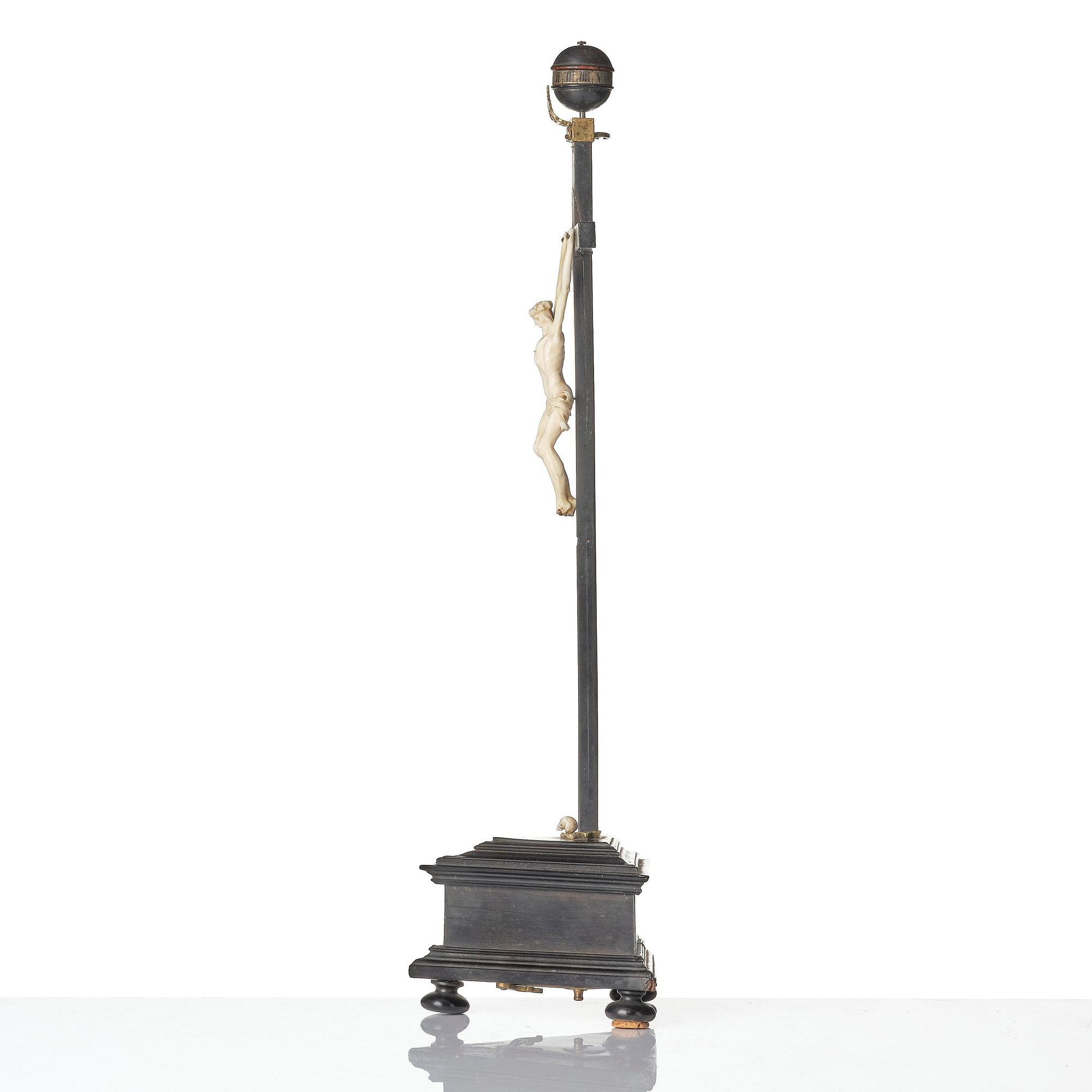 An Augsburg renaissance crucifix clock, the movement presumably by Hans Reinholdt (fl. ca 1630).