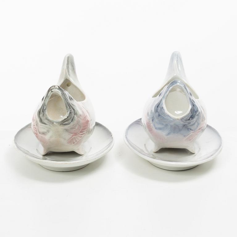 Såskannor, ett par, flintgods. Göteborg, omkring 1900.