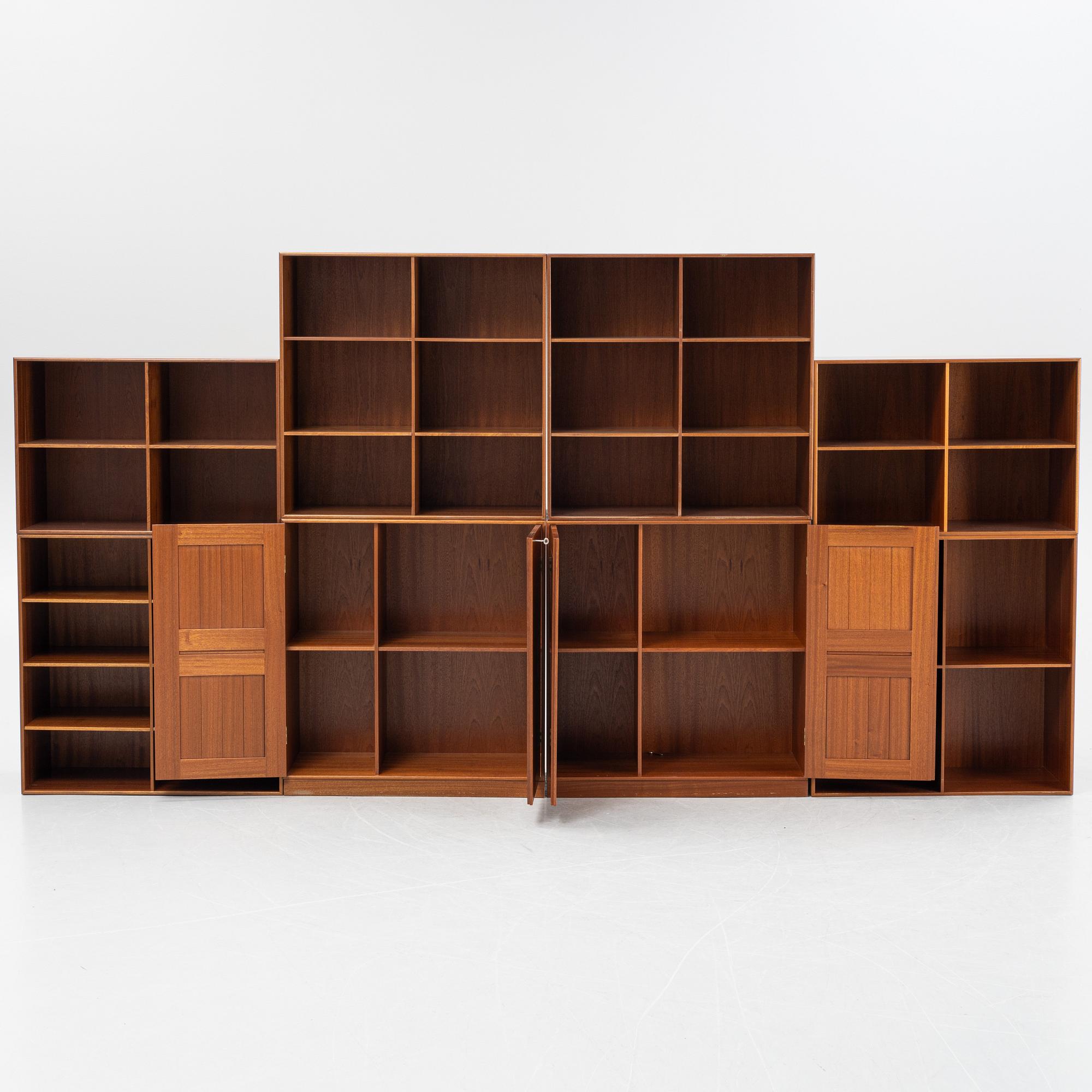 Mogens Koch, skåp, ett par, samt 6 moduler, "Byggereolen", Rud Rasmussens Snedkerier, Danmark, 1900-talets mitt.