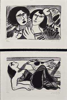 BEVERLOO CORNEILLE, 2 st. Litografier, signerade och numrerade 189/200, daterade ´96.