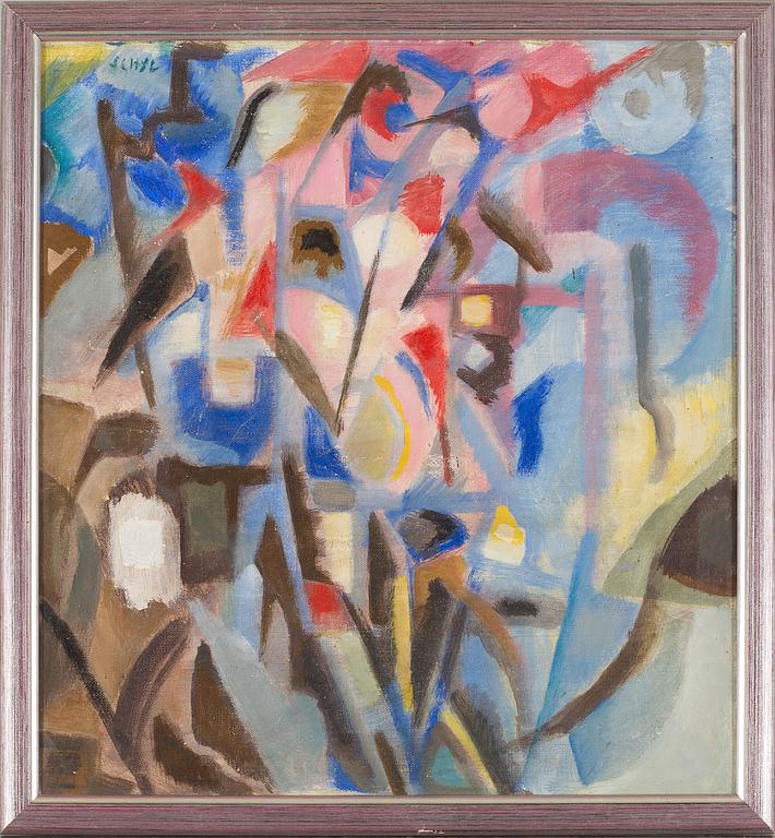 JULES SCHYL, oil on canvas, signed, dated 1970 on verso.