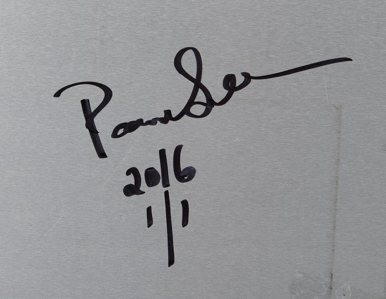 PAOLA SUHONEN, färgtryck på aluminium, a tergo signerad och daterad 2016, numrerad 1/1.