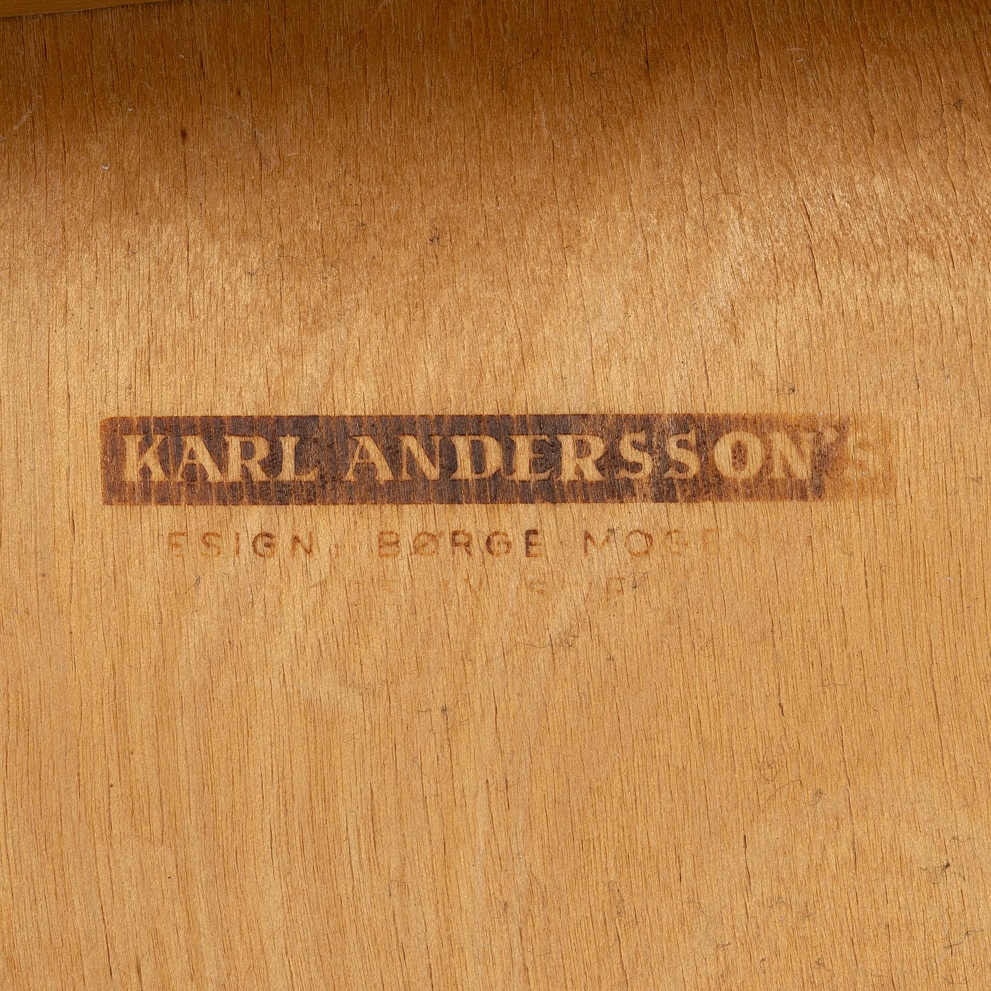 Børge Mogensen, four "Öresund" chairs, Karl Andersson.