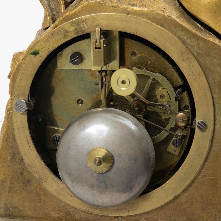 A table pendulum clock, late 19th century.