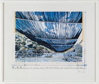 CHRISTO & JEANNE-CLAUDE, offsetlitografi, 1999, signerad.