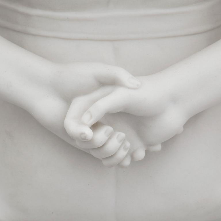 SKULPTUR, parian, efter Per Hasselberg, Gustavsberg, 1906.