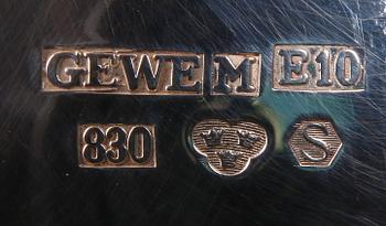 KAFFESERVIS, 4 delar, silver, rokokostil, GEWE, 1979. Vikt 1550 gram.