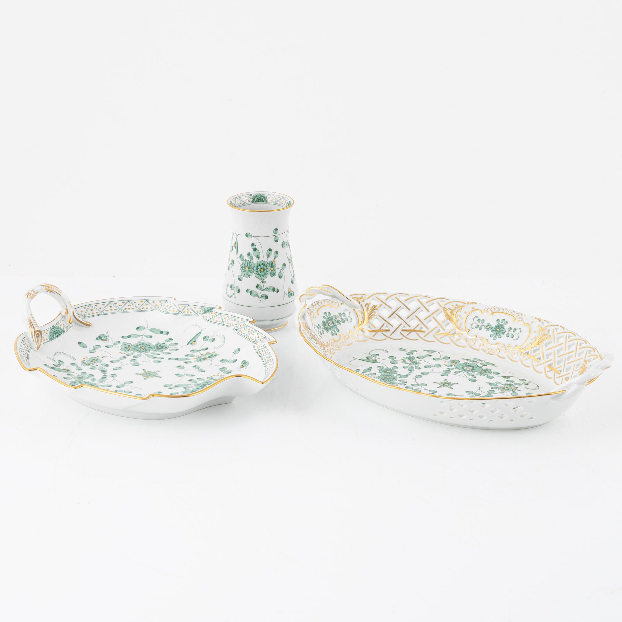 Meissen, mat-och kaffeservis, 59 delar, "Indische Malerei Grün", Tyskland.