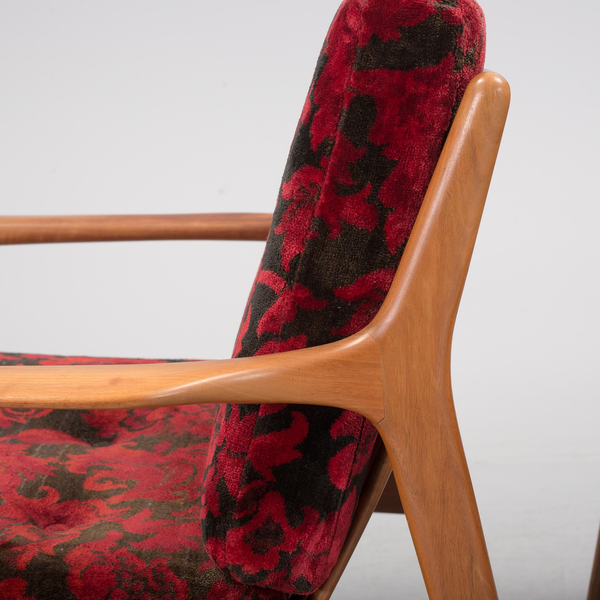 FOLKE OHLSSON, a pair of teak "USA 75" easy chair, DUX, 1960s.