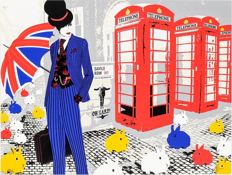 RICHARD RYAN, "London by Ryan", mapp med färgserigrafier, 4 st, numrerade och signerade.