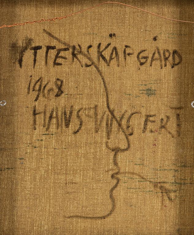 HANS WIGERT, oil on canvas, signed and dated 1968 verso.