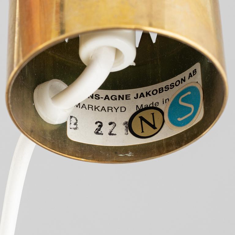 Hans-Agne Jakobsson, a model B221 'Lysina' brass table lamp, Markaryd, Sweden.