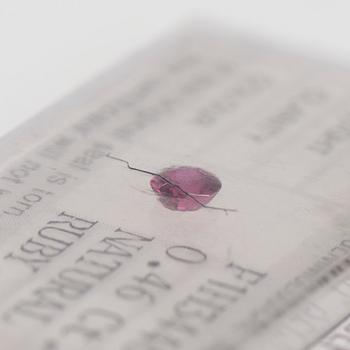 RUBIN, oval fasettslipad 0,46 ct.