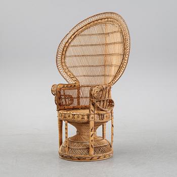 A rattan "Peacock chair", second half of the 20th century.