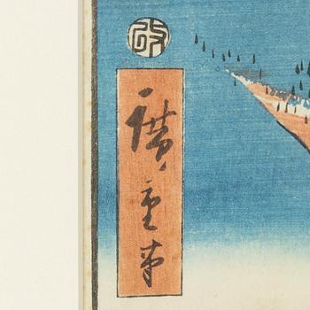 Ando Utagawa Hiroshige, Two woodblock prints, after.