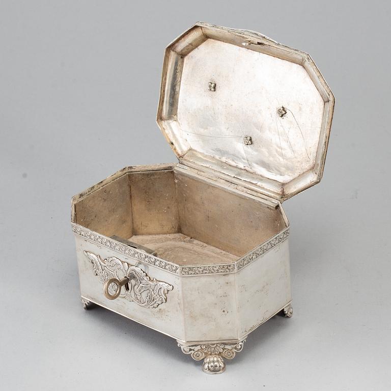 A Polish 19th century silver sugar-box.