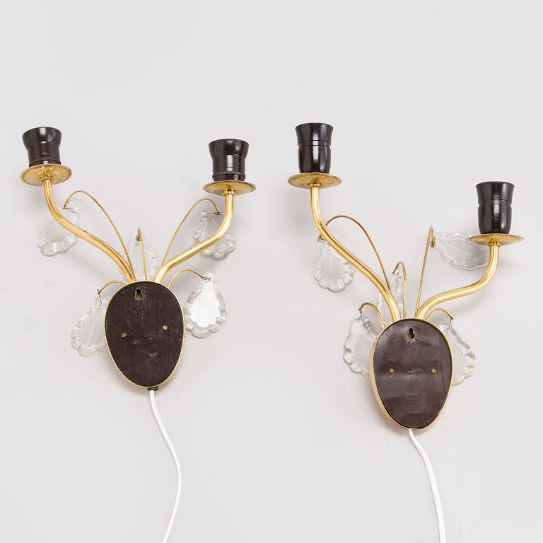 A pair of mid-20th century wall lights, Valinte, Finland.