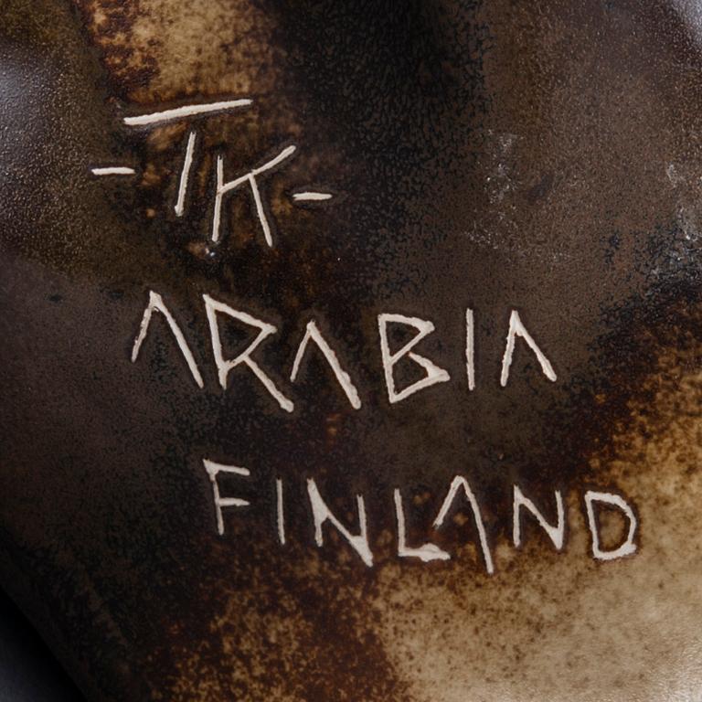 KERAMIIKKAVEISTOS. Biisonihärkä. Sign. T.K, Arabia. .